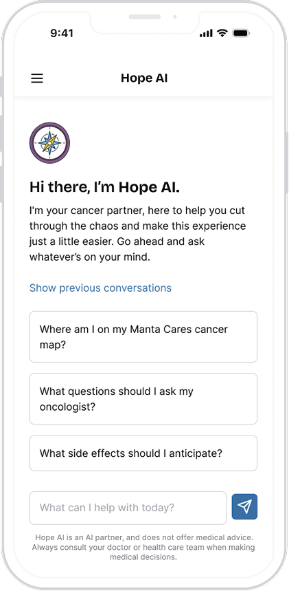 Mobile chat screen